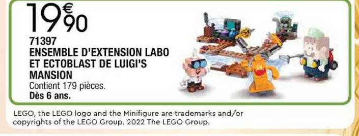 ensemble d'extension labo et ectoblast de luigi's mansion