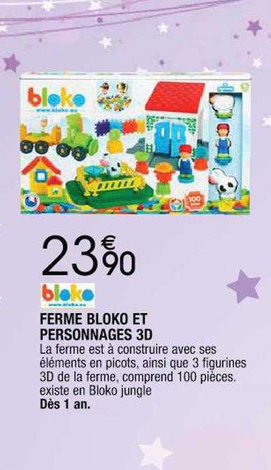 ferme bloko et personnages 3d bloko