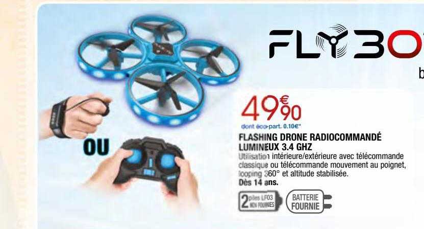 flashing drone radiocommandé lumineux 3.4 ghz
