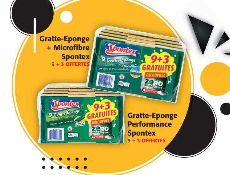 gratte-éponge + microfibre spontex, gratte-éponge performance spontex