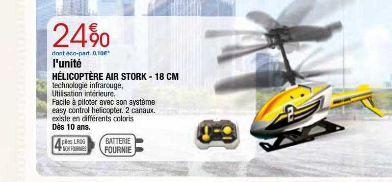 Hélicoptère Air Stork - 18 Cm