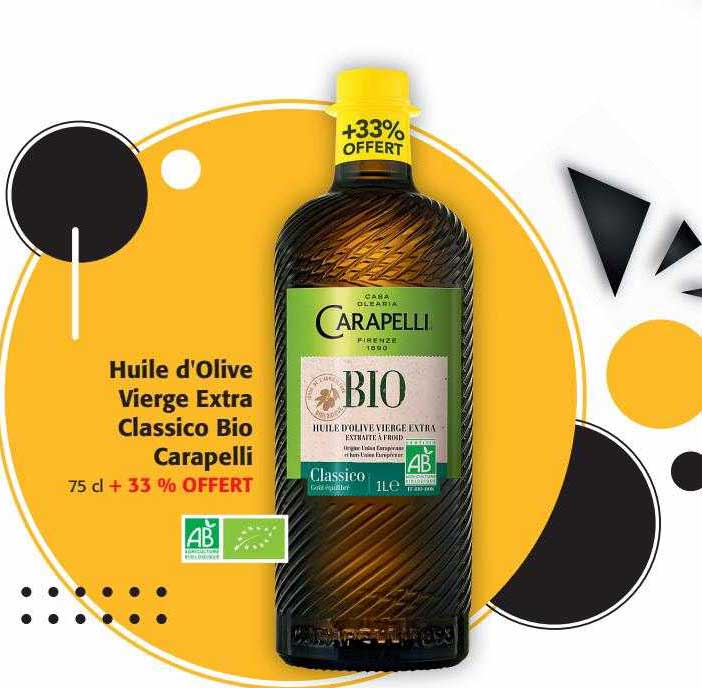 Huile D'olive Vierge Extra Classico Bio Carapelli