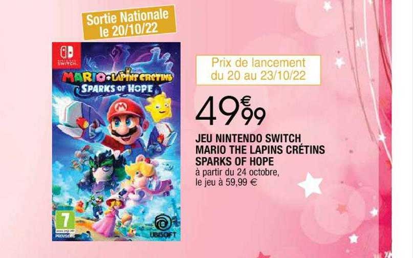 jeu nintendo switch mario the lapins crétins sparks of hope