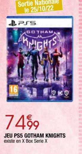 jeu ps5 gotham knights