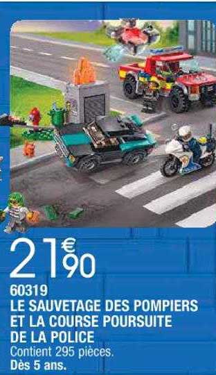 le sauvetage des pompiers et la course poursuite de la police