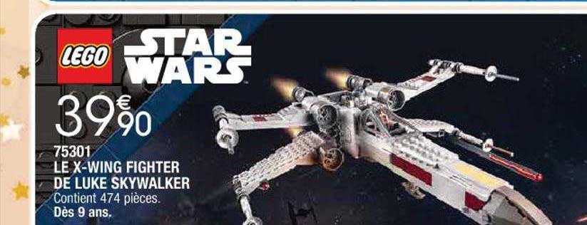 le x-wing fighter de luke skywalker lego star wars
