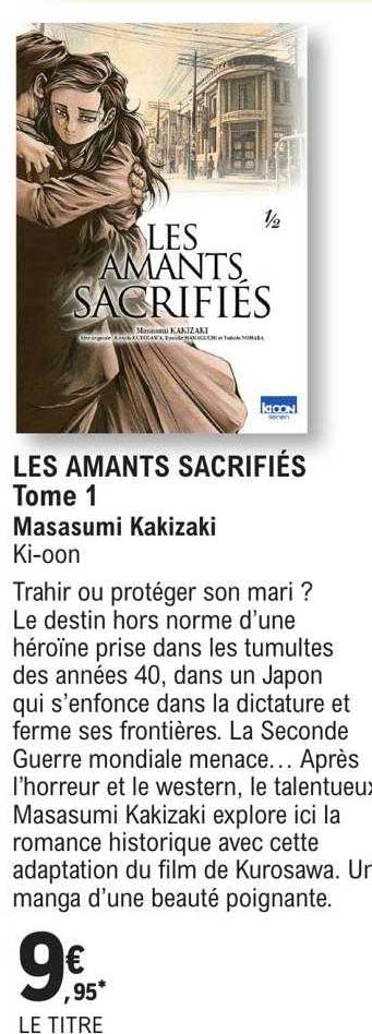 Les Amants Sacrifiés Tome 1  -masasumi Kakizaki