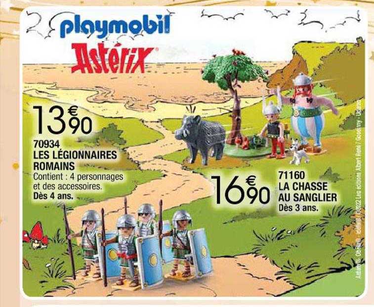 les légionnaires romains, la chasse au sanglier playmobil astérix
