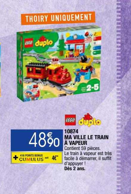 ma ville de train à vapeur lego duplo