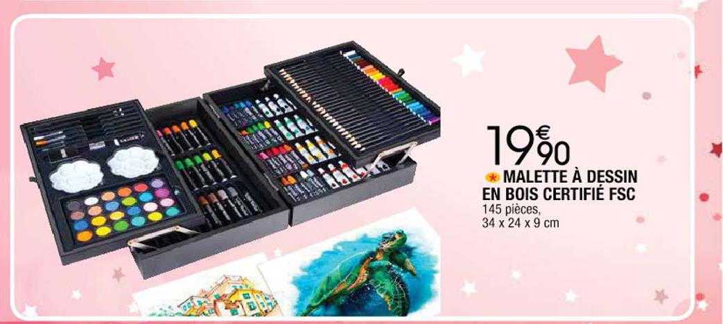 malette à dessin en bois certifié fsc