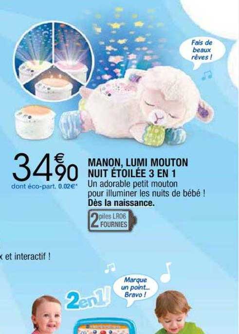 manon, lumi mouton nuit étoilée 3 en 1