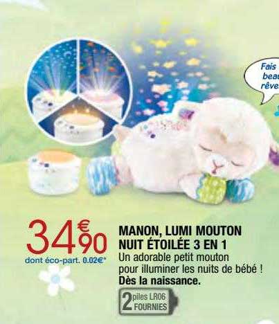 manon, lumi mouton nuit étoilée 3 en 1