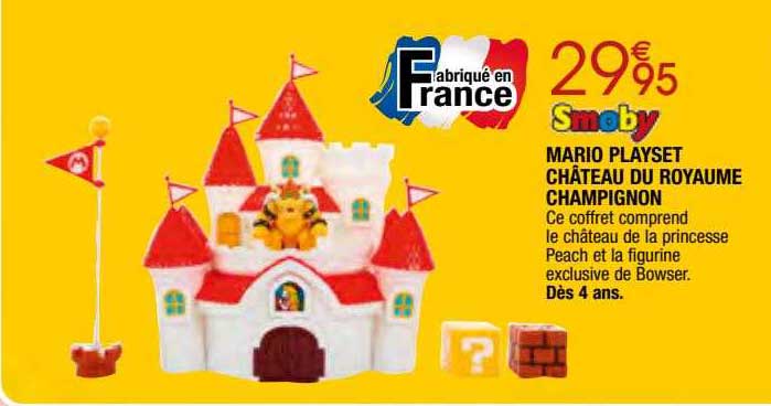 mario playset château du royaume champignon smoby