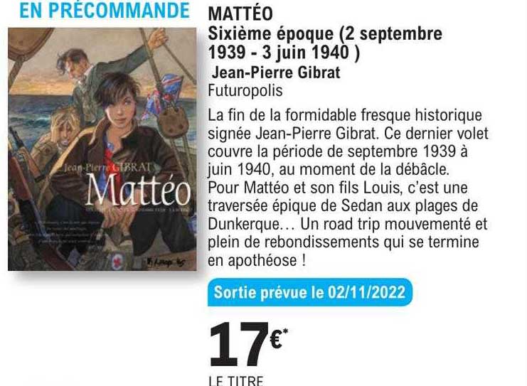 mattéo sixième époque - jean-pierre gibrat