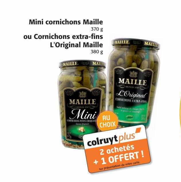 mini cornichons maille ou cornichons extra-fins l'original maille