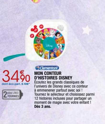 mon conteur d'histoires disney clementoni