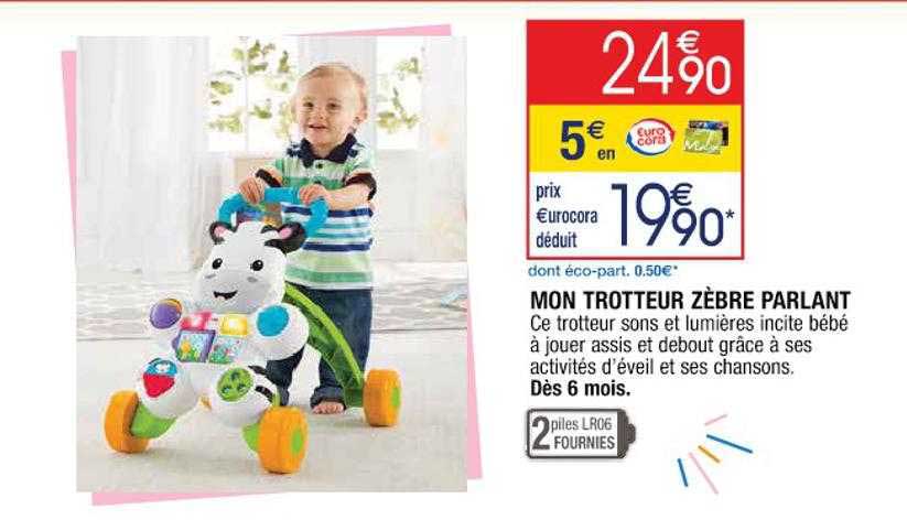 mon trotteur zèbre parlant
