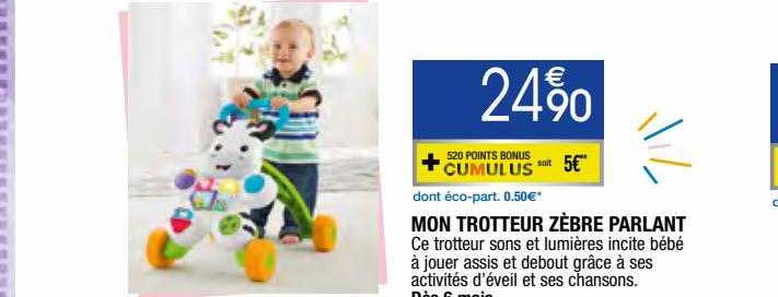 mon trotteur zèbre parlant