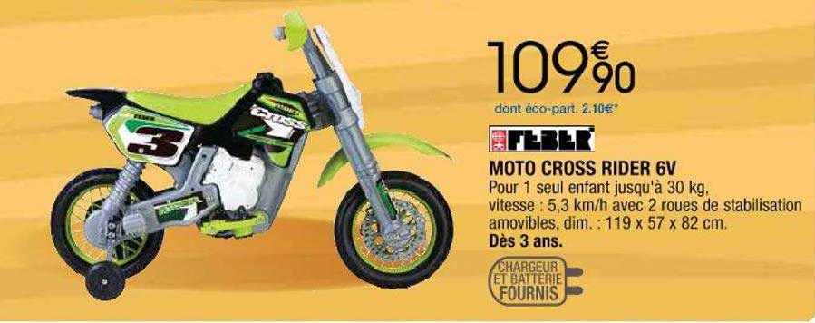 moto cross rider 6v feber