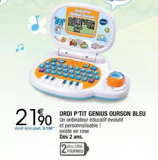 Ordi P'tit Genius Ourson Bleu