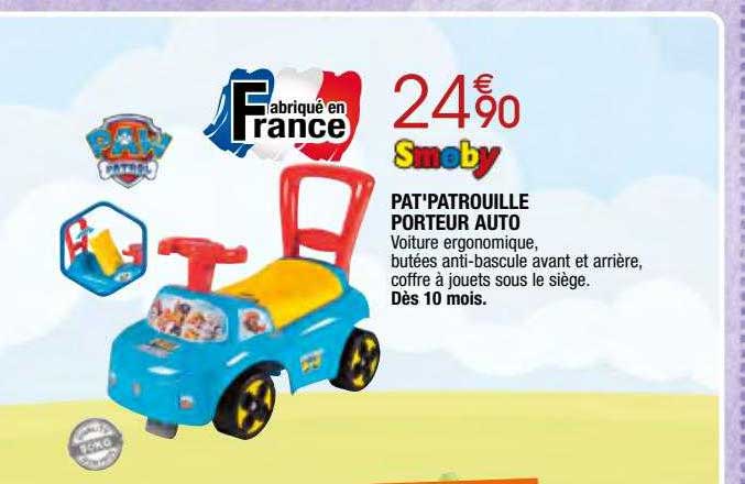 Pat'patrouille Porteur Auto Smoby