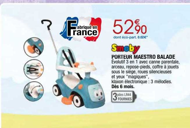 porteur maestro balade smoby
