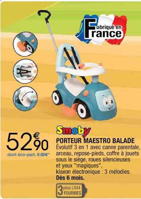 porteur maestro balade smoby