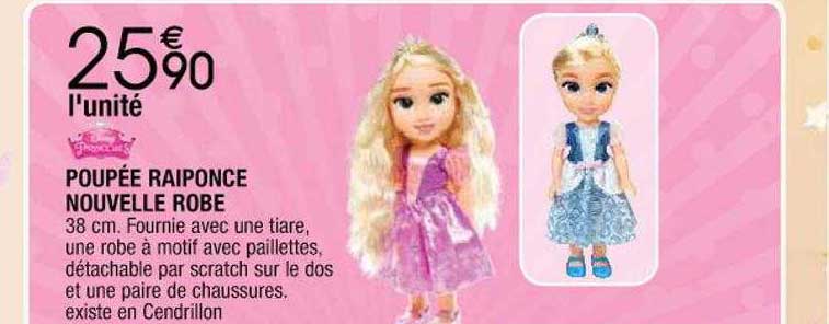 poupée raiponce nouvelle robe