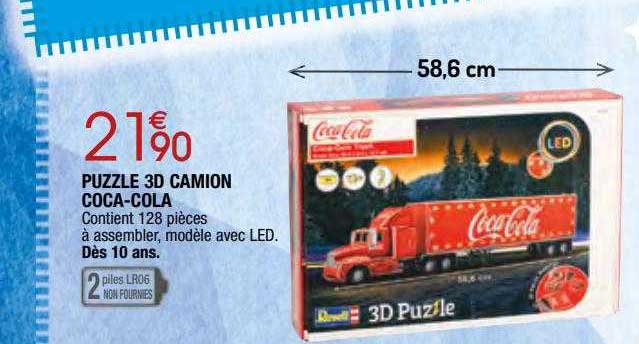 puzzle 3d camion coca-cola