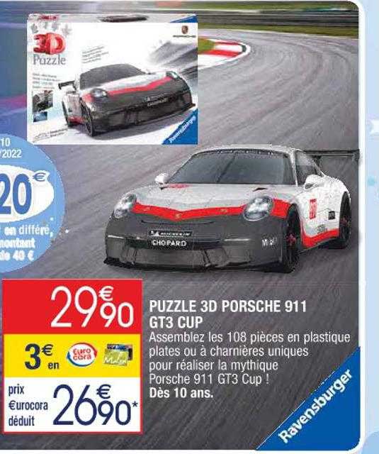 puzzle 3d porsche 911 gt3 cup