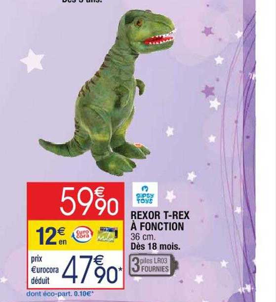 rexor t-rex à fontion gipsy toys