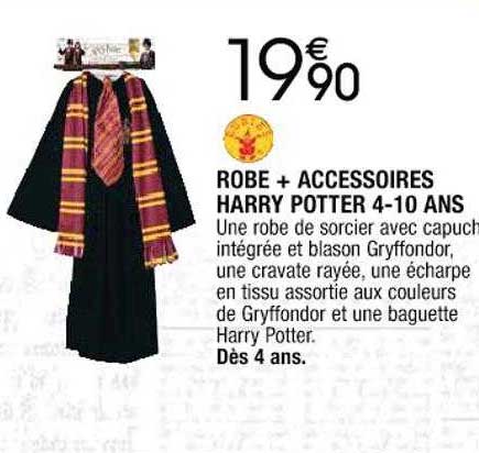 robe + accessoires harry potter 4-10 ans