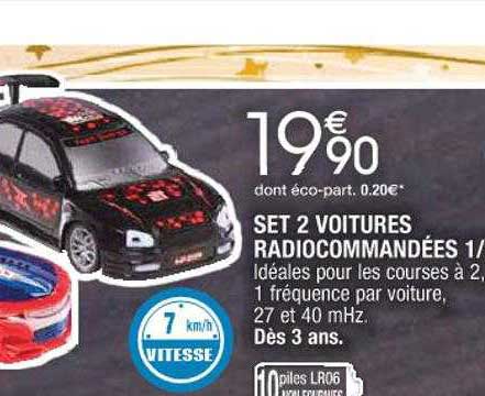 set 2 voitures radiocommandées