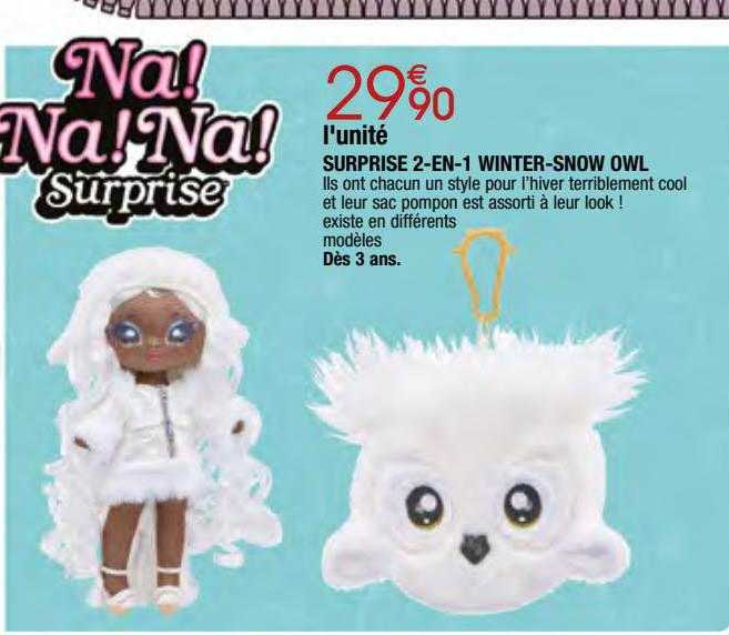 surprise 2-en-1 winter-snow owl