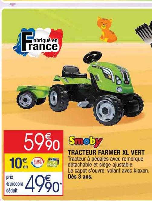 tracteur farmer xl vert smoby