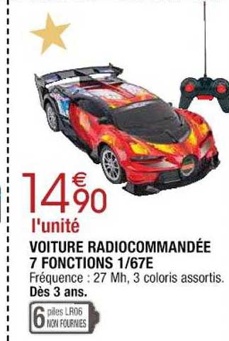 voiture radiocommandée 7 fonctions 1-67e