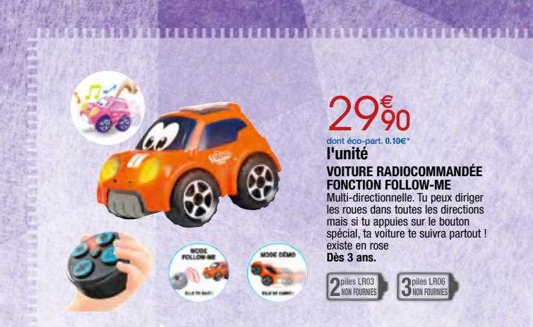 voiture radiocommandée fonction follow-me