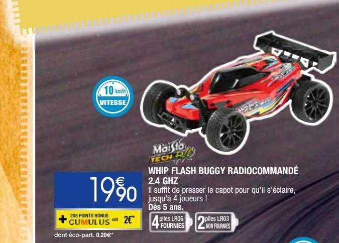 whip flash buggy radiocommandé 2.4 ghz