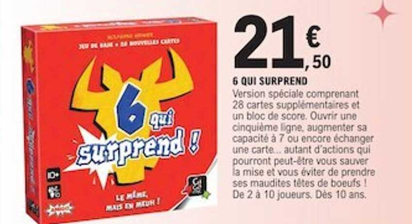 6 qui surprend