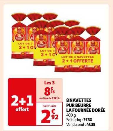 8 navettes pur beurre la fournée dorée