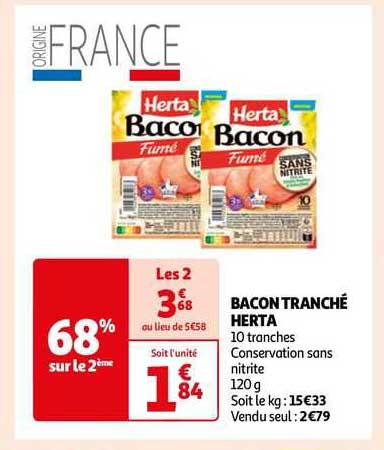 Bacon Tranché Herta