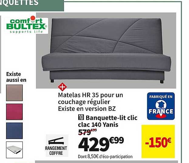 banquette-lit clic clac 140 yanis