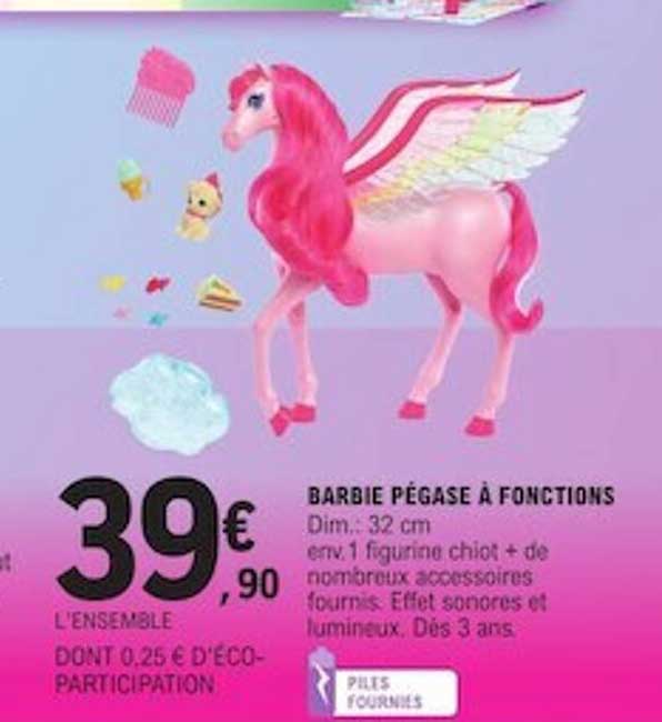 barbie pégase à fonctions