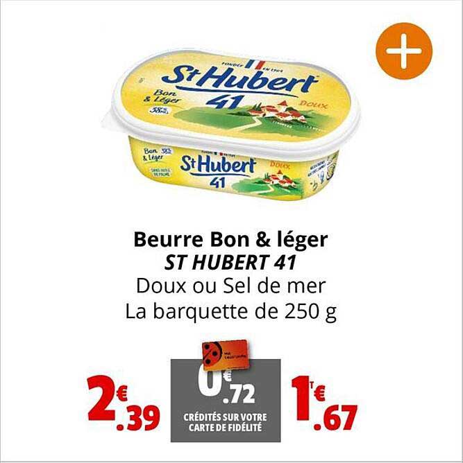 beurre bon & léger st hubert 41