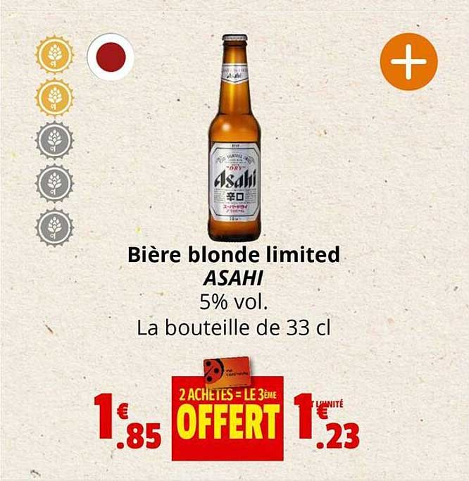 bière blonde limited asahi