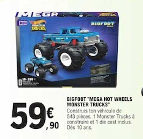 bigfoot "mega hot wheels monster trucks"