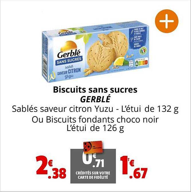Biscuits Sans Sucres Gerblé