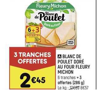 blanc de poulet doré au four fleury michon