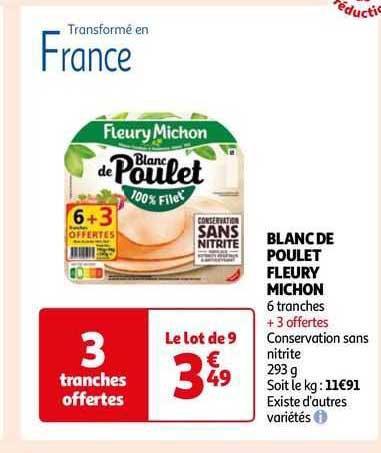 blanc de poulet fleury michon
