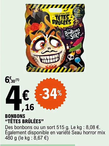bonbons "têtes brûlées"